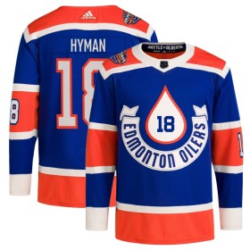 Edmonton Oilers tröja Zach Hyman Heritage Classic Adidas 2023-24 Blå Authentic - NHL Tröjor Herr